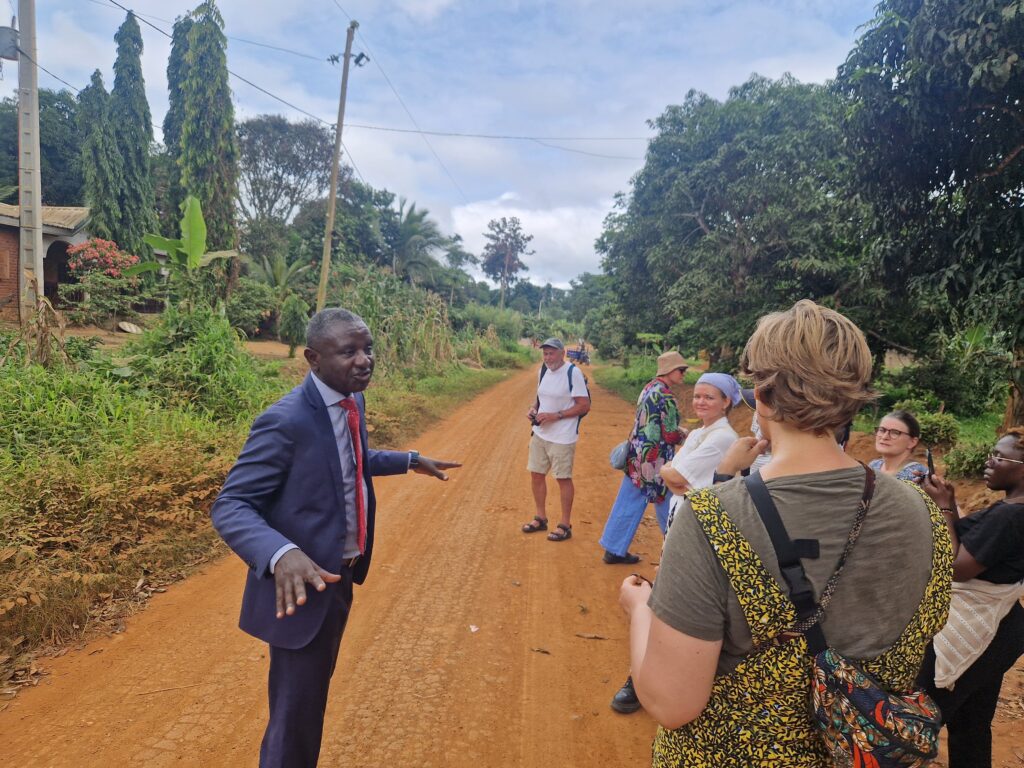 Mr. Louis Ndjie showing us IAO